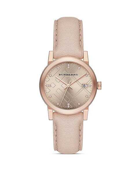 burberry rose gold watch leather|Burberry Rose Gold Watch .